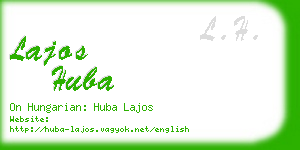 lajos huba business card